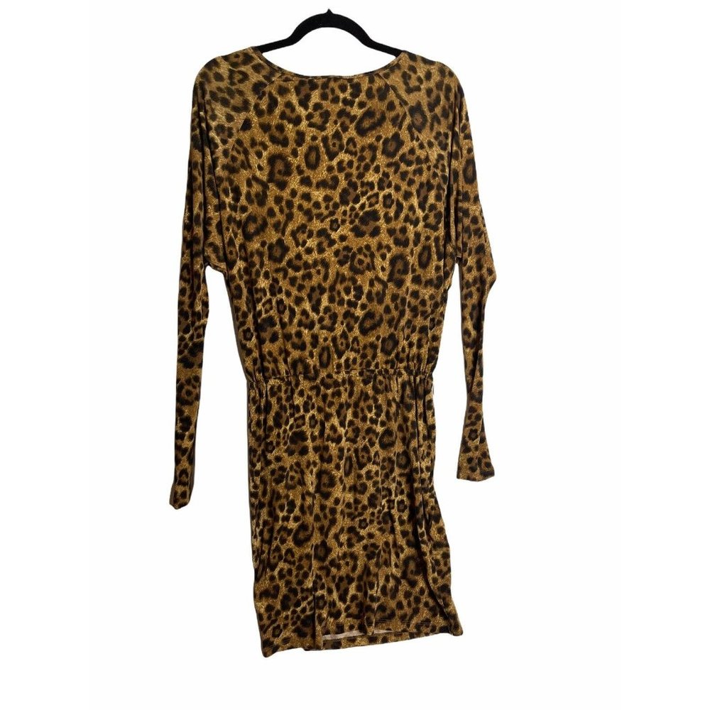 Michael Kors Long Sleeve Cheetah Print Dress XS - Picture 9 of 12